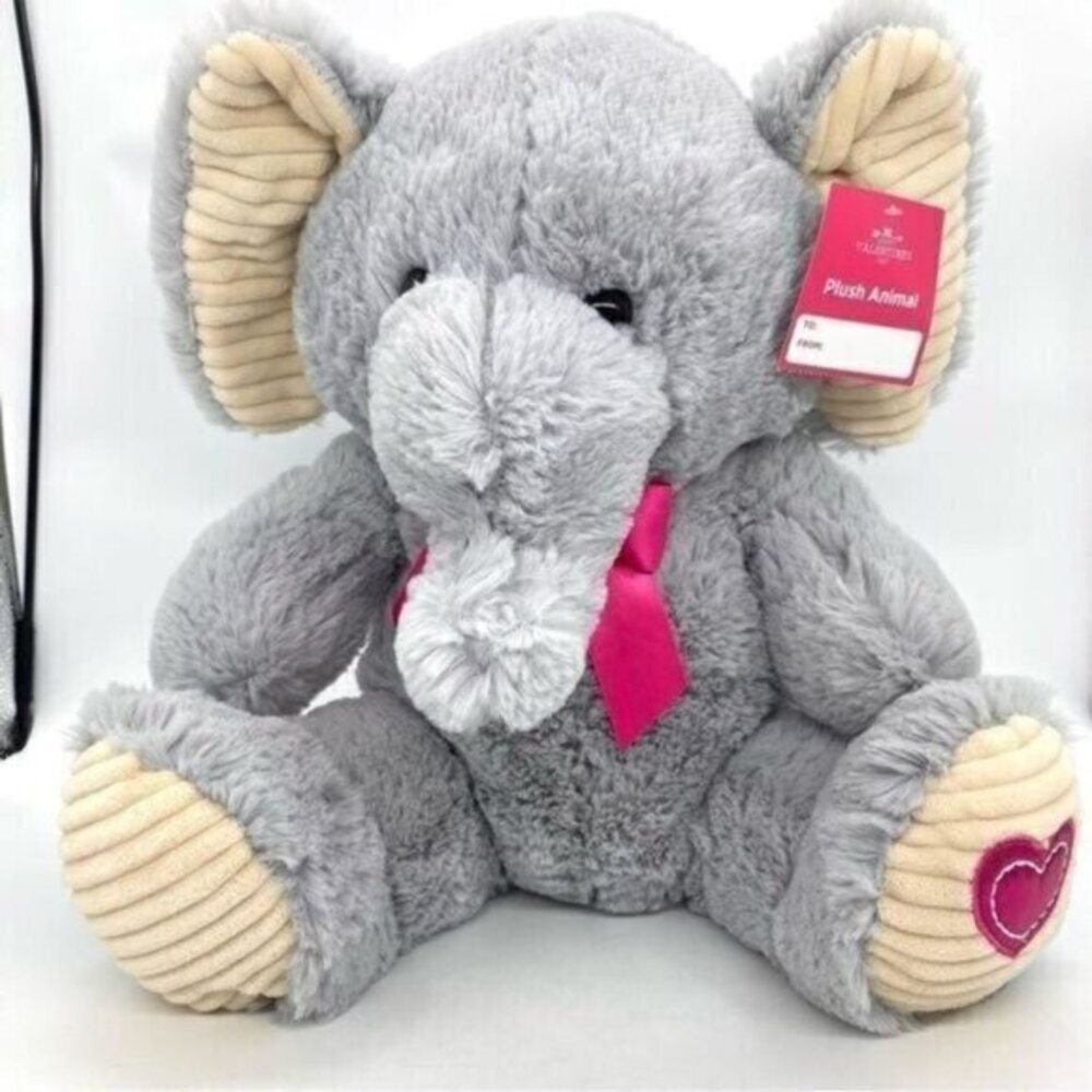 ElephantβStuffedΒ Animal Plush Valentine's Day New